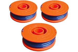 RocwooD 3 x Spool & Line Cord Fits Flymo Multi Trim 200 250 300 Strimmer Trimmer