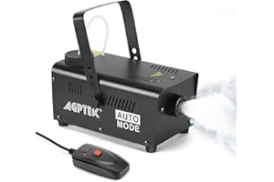 AGPTEK 500W Nebelmaschine, Nebelmaschine mit kabelgebundener Steuerung & automatischer Sprühfunktion, ideal für Halloween, Weihnachten, Hochzeit, Partys, DJ Performance & Bühnenshow
