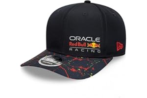 New Era Red Bull Racing Official Merchandise All Over Print Visor 9Fifty Pre Curve Baseball Cap - Night Sky