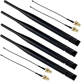 DIYmalls 868 MHz LoRa Antenna 5dBi SMA Plug 195 mm + IPEX to SMA Female Cable for Meshtastic ESP32 LoRa 32 V3 HTCC-AB02S LoRa