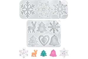 PEALOVCOM 2 PCS Moule En Silicone De Noël Moule Silicone Noël Resine Epoxy Moule à Chocolat En Silicone Pour Noël Moule Silicone Sapin De Noël Moule à Chocolat En Silicone Moule à Bonbons En Silicone