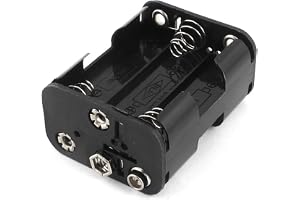 sourcingmap dubbelsidig fjäderladdad 6 x 1,5 V AA-batteri hållare förvaringsbox