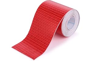 Prasacco Bezpieczna taśma odblaskowa do samochodów, 5 x 300 cm, wodoodporna, ostrzeżenie o wysokiej widoczności, taśma samoprzylepna, zewnętrzne, odblaskowe naklejki, łodzie, odblaskowe znaki