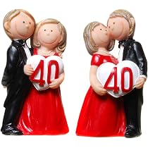 Deko-Set Zum 40. Hochzeitstag – Rubin-Jubiläum Banner Mit Wirbeln