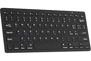 HZD Tastiera Bluetooth Ultra Sottile Senza Fili,per Windows/Android/iOS/iPad/iPad Pro/iPad Air/iPad Mini,Samsung,iPhone,Layout Italiano