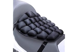 ‎AUZKONG Auzkong Druckentlastung Aufblasbares Luftsitzkissen Motorrad Sitzkissen Luftpolster Motorrad Sitzbank Kissen (38 X 35 cm für Fahrer)