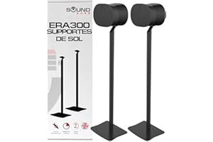 SOUND BASS ERA300 Pieds de Sol, Conception en Métal Haut de Gamme, Lot de 2, Noir, Compatible avec Sonos Era 300, Accessoires Inclus, avec Gestion des Câbles, Conçu au Royaume-Uni, Paire