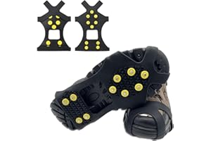 TEKONDA 2 Stück Schuhspikes 40-45 Spikes für Schuhe Winter Anti Rutsch Schuhspikes Spikes für Schuhe Winter Herren Spikes für Schuhe Winter Damen für Outdoor Aktivitäten Winterwanderungen Schnee und EIS