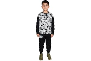 Bahob® 1 & 2 Pack Boys Girls Tracksuit, Unisex Jumper Sweatshirt and Jogger Bottoms Tracksuit Set for Kids 3-14 Years