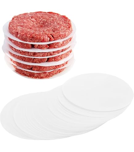 1000 Disques Antiadhésifs 13 Cm Pour Burgers - Papier Rond Résistant à L'huile, Pour Séparer Et Congeler Les Steaks Hachés - 5