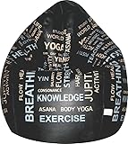 JUPITER XXXL Bean Bag Filled with Beans - Meditation Black
