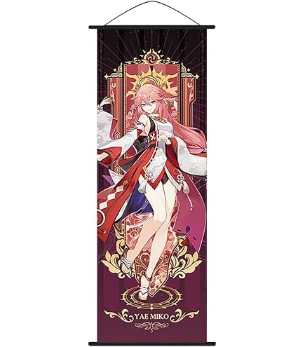 Genshin Impact Stoff-Poster Roll-Scroll (70x25 Cm) - Bennett Motiv, Wasserdichter Wandbehang