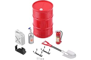 DILWE RC Crawler Tool, RC Crawler Accessories, Mini Decor Simulation Tool Part, RC Crawler Set, Oil Tank, Fire Extinguisher Set (#C)