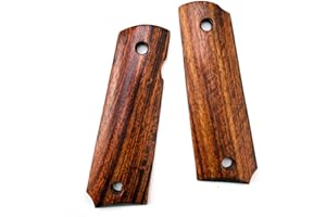 Aibote 1911 Pistolengriffe Natürliches Sambia Red Sandalwood benutzerdefinierte DIY EDC Pistolen Griffe voller Größe passt die meisten Commander, Standard & Regierung 1911 Modelle