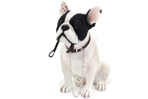 Lesser & Pavey Perro Adorno, Resina, Blanco/Negro, H18cm