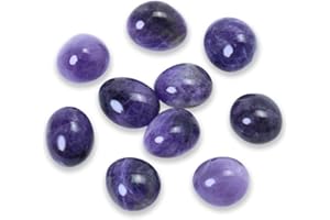 Nvzi 10 Packungen Amethyst Stein, Handschmeichler Stein, Kristalle Heilsteine, Gepolijste Trommelstenen, Chakra Steine, Trommelsteine Mischung, Halbedelsteine Mischung, Glückssteine für Kinder