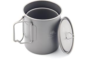 TOAKS Ultralight Titanium Cup Portable Titanium Water Mug (750ml and 450ml set)