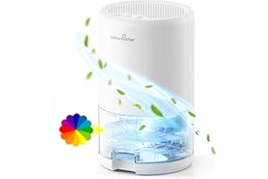 DOGNNAK Deshumidificador Eléctrico, Deshumificadores de humedad Ultra Silencioso con Modo de Suspensión y Función de Apagado Automático, ara el Dormitorio,Baño, Armario