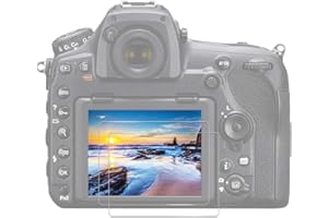 JJC Pack of 2 Tempered Glass Screen Protectors for Nikon D850 Camera Ultra Thin High Hardness Shatterproof Bubble-Free