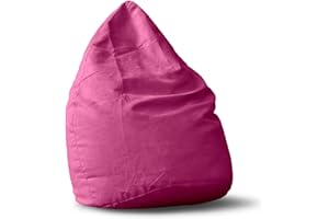 Lumaland Poltrona Sacco Luxury Puff Pouf Cuscino Comfortline 120L Riempimento Innovativo Colore Rosa