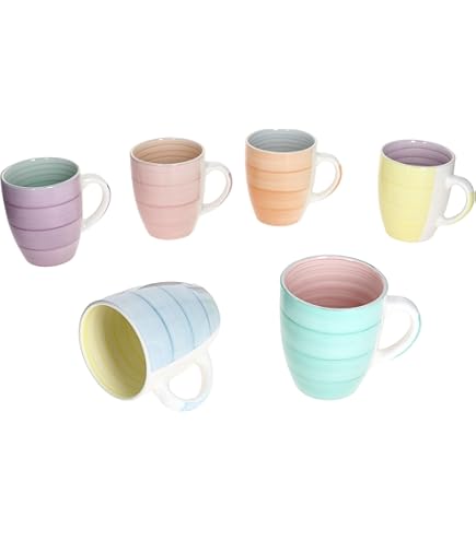 OTIX Bord 6 stuks Diep Soepborden Zwart Mat diameter 20,5cm Aardewerk IVY | Leen Bakker