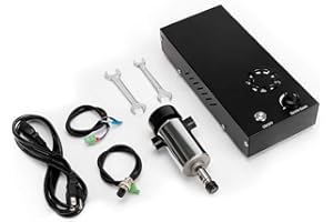 300W CNC Moteur à Broche, Moteur de Fraisage Refroidi par Air avec Boîtier de Contrôle de Vitesse pour FoxAlien 3018-SE V2 et Masuter 4040 Fraiseuse