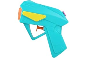 Idena 40424 - Pistola ad acqua Power in plastica, dimensioni compatte perfette per le vacanze, in spiaggia o in piscina, circa 10 cm, colori assortiti