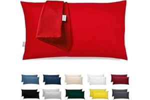 Flowen Federe Cuscini Letto Matrimoniale e Singolo 50x80 Set 2 Copricuscini 100% Cotone Jersey Tessuto Morbido Anallergico Antiacaro Traspirante Coppia Fodere Rettangolari Lavabili in Lavatrice