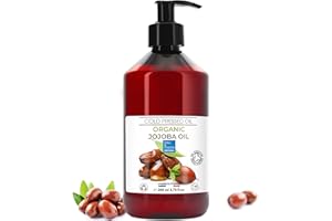 BLEU & MARINE BRETANIA Aceite de Jojoba, BIO, Puro y Natural: Serum Facial, Hidratante Cabello y Barba, Desmaquillante, Limpiador Facial, Serum Pestañas, Aceite Cuticulas Uñas, Cuidado Piel Atópica - 250 ml