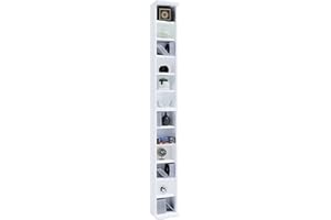 VCM Supporto per CD e Dvd in Legno Scaffale in Piedi Scaffale Decorativo Bigol Supporto per CD e Dvd in Legno Scaffale in Piedi Scaffale Decorativo Bigol Bianco