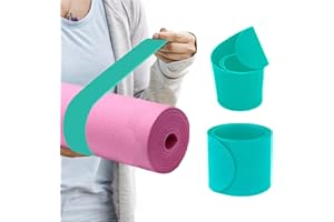 Risipu Yogamatten-Gurt-Schlagband, ein Druckknopf hält die Trainingsmatte fest gerollt und sicher, geeignet für die Aufbewahrung von Workout-Pilatesmatten