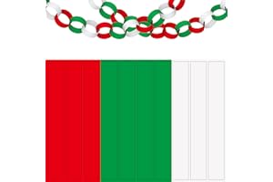 Morcheiong 600Pcs Paper Chains Merry Christmas Craft Paper Strips Blank Colors for Classroom Home Party Decoration Supplies