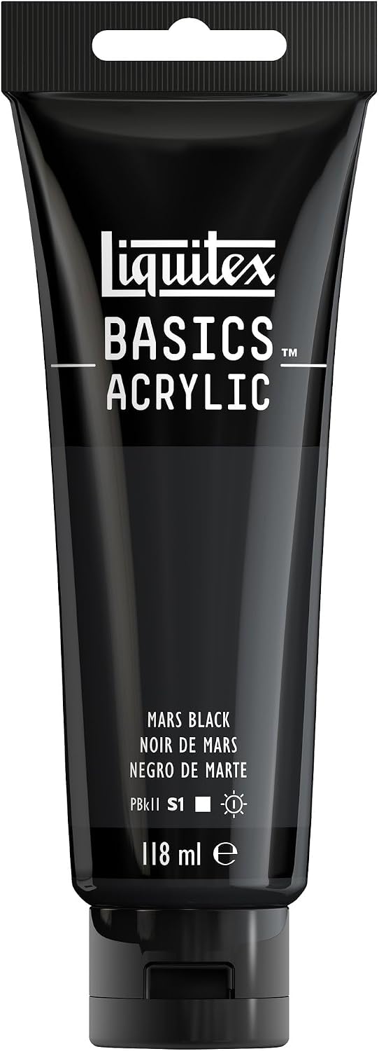 LIQUITEX Basics Acrylic Paint, Mars Black, 118 ml Tube