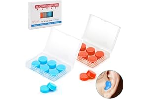 12 Tapones Oídos Ruido para Dormir, KKNE Ear Plugs Antironquidos, Orejeras Antiruido Silicona con Cancelación de Ruido para Trabajo Estudiar