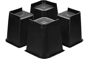 Uping Rehausseur Pieds de Lit Rehausseur Meuble 15 CM, pour Pied de Table Lit Adulte Bureau Canapé (4 Pac)
