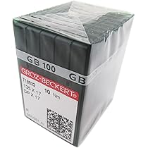 Groz-Beckert UYX128GAS UYX128GAS - 100 aghi per macchina da cucire Groz-Beckert UYX128GBS / TVX3 (100 pezzi Groz-Beckert-UYX128GAS 20/125