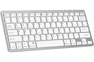 KBCASE Bluetooth Keyboard Ultra-Slim Wireless Keyboards Compatible with iPad,iPad Pro,iPad Air,Tablet Samsung Galaxy, Xiaomi, Huawei, Lenovo,Windows,Android, UK Layout (Including 2 batteries)