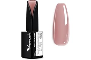 ‎V VENALISA VENALISA UV Negellack Natur nude rosa 15ml Gellack Jelly Gel Transparent rosa Langlebiges Pastell Nageldesigns für DIY Nageldesign