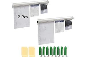 AOTOPYU 2 Piezas Barra Porta Comandas 35cm Para Restaurantes Barra Sujeción Hosteleria Notas, Pedido Aluminio Para Fichas Pedido Carpetas Montado la Pared, Soporte para Colgar para Pedidos (35CM)