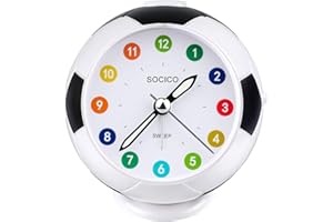 ‎SOCICO SOCICO Kinder Wecker für Mädchen Jungen Analog Wecker Kinder Geräuschlos Ohne Ticken Lichtwecker mit Schlummerfunktion Zeiteinteilung Wecker für Kinderzimmer (5341hei)