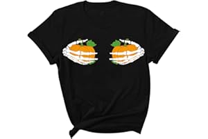 Matreeglam Halloween T-Shirt Pumkin Skeleton T-Shirt for Men Women Unisex Adults Halloween Party Cosplay Dress up