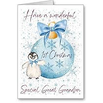 PMPrinted Great Grandson First Christmas Card - Personalised Baby Boys - View #11