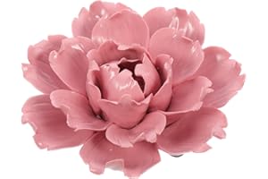 DECHOUS Ceramics Flowers Wall Art, 3D Flowers Wall Decor Hanging Ceramic Flowers Ornaments Modern Decor Wall Arts Sculpture for Home Decor Wall Hanging, 12 x 12 x 5cm