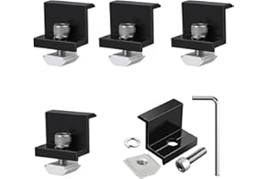 WANGZHENXI 4 unidades de soporte para panel solar ajustable, abrazadera de extremo solar de 35 mm, montaje en ángulo Z, módulo fotovoltaico, soporte para balcones, techo, camping, autocaravana