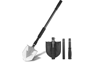 Monkey King Bar Camping and Hiking Shovel(29'') Heavy Duty Carbon Steel Multifunction Folding Shovel for Camping, Beaching, Hiking, Outdoor, Fishing, Gardening, Car Emergency