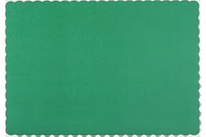 RUPERT AND JEOFFREY'S TRADING CO. Paper Placemats - Disposable - Scalloped Edge (Green, 100)