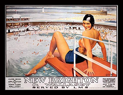 National Railway MuseumNew Brighton & Wallasey Framed 30 x 40cm Print, MDF, Multi-Colour, 42 x 32 x 2.4 cm