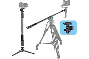 MOZA Slypod Pro Slider Motorizzato Monopiede Cursori Per Fotocamera In Fibra di Carbonio Leggero Verticale Carico Utile 15 LB Estendere 520mm 5.5H Tempo di Corsa con Pan e Tilt Testa e Treppiede