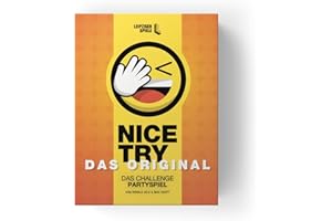Leipziger Spiele Nice Try – Das Challenge Party Spiel, Witziges Kartenspiel für 4-8 Spieler. Partyspaß auch für große Runden.