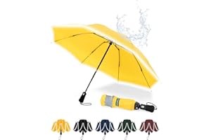 Chakipee Kompaktowy parasol podróżny wiatroszczelne mocne składane parasole na wiatr i deszcz przenośny parasol